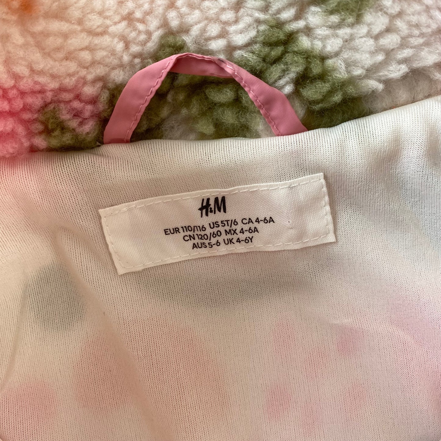 4-6Y H&M patterned fleece