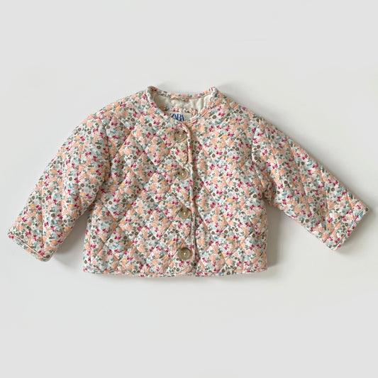 12-18M Zara thick ditsy floral quilted jacket