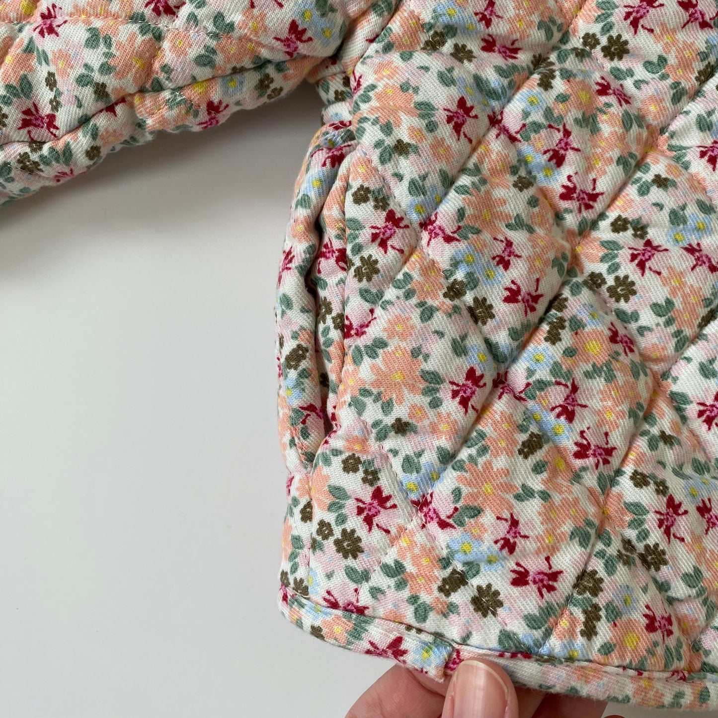 12-18M Zara thick ditsy floral quilted jacket