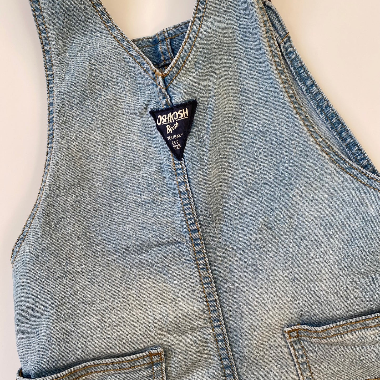 5Y Oshkosh vintage light wash denim dungarees