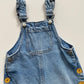 18-24M Zara blue denim dungarees with sunflower embroidery