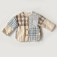 18-24M Zara patchwork gingham floral lined quilted jacket