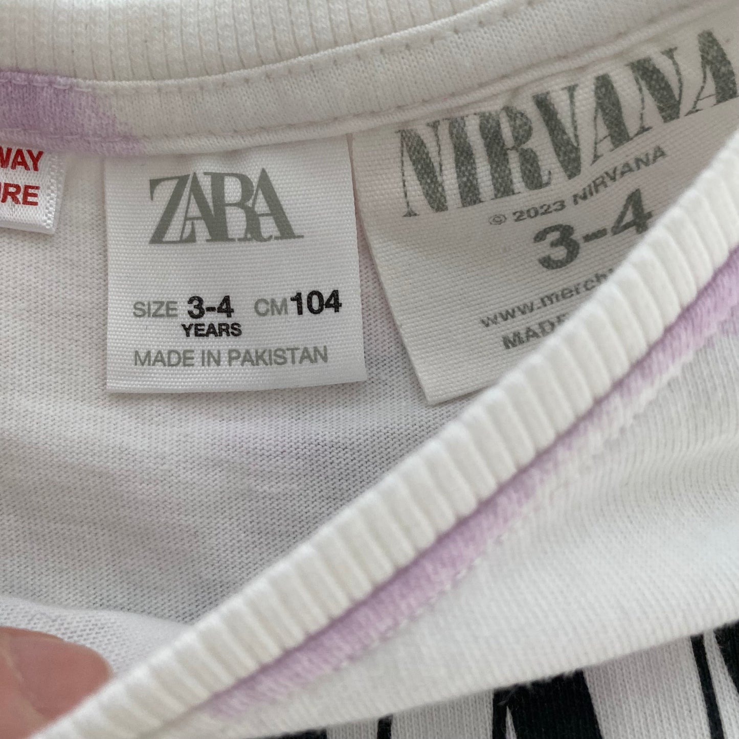 3-4Y Zara tie dye Nirvana t-shirt