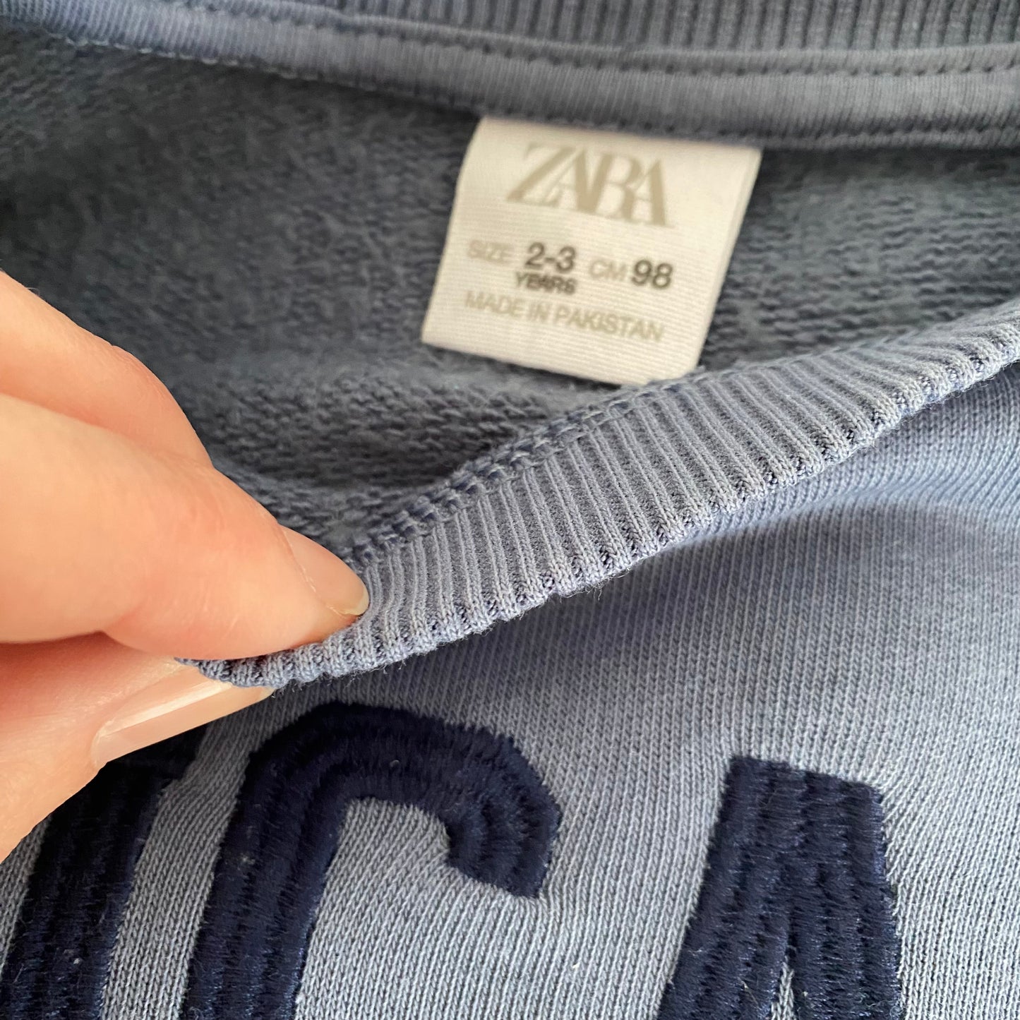 2-3Y* Zara Chicago blue sweatshirt