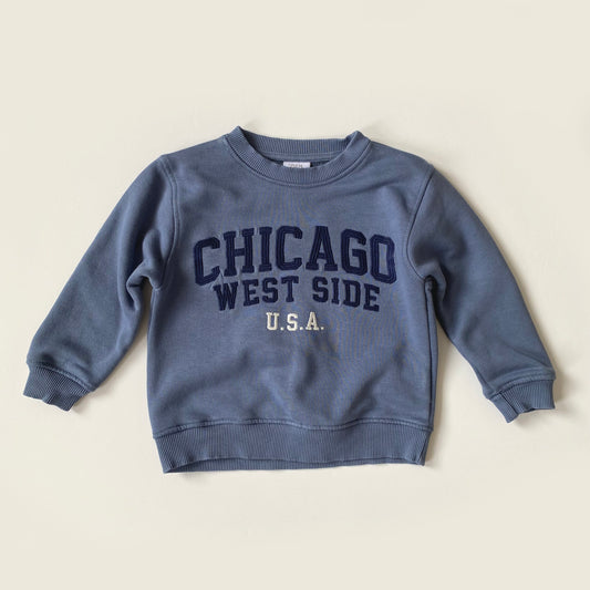 2-3Y* Zara Chicago blue sweatshirt