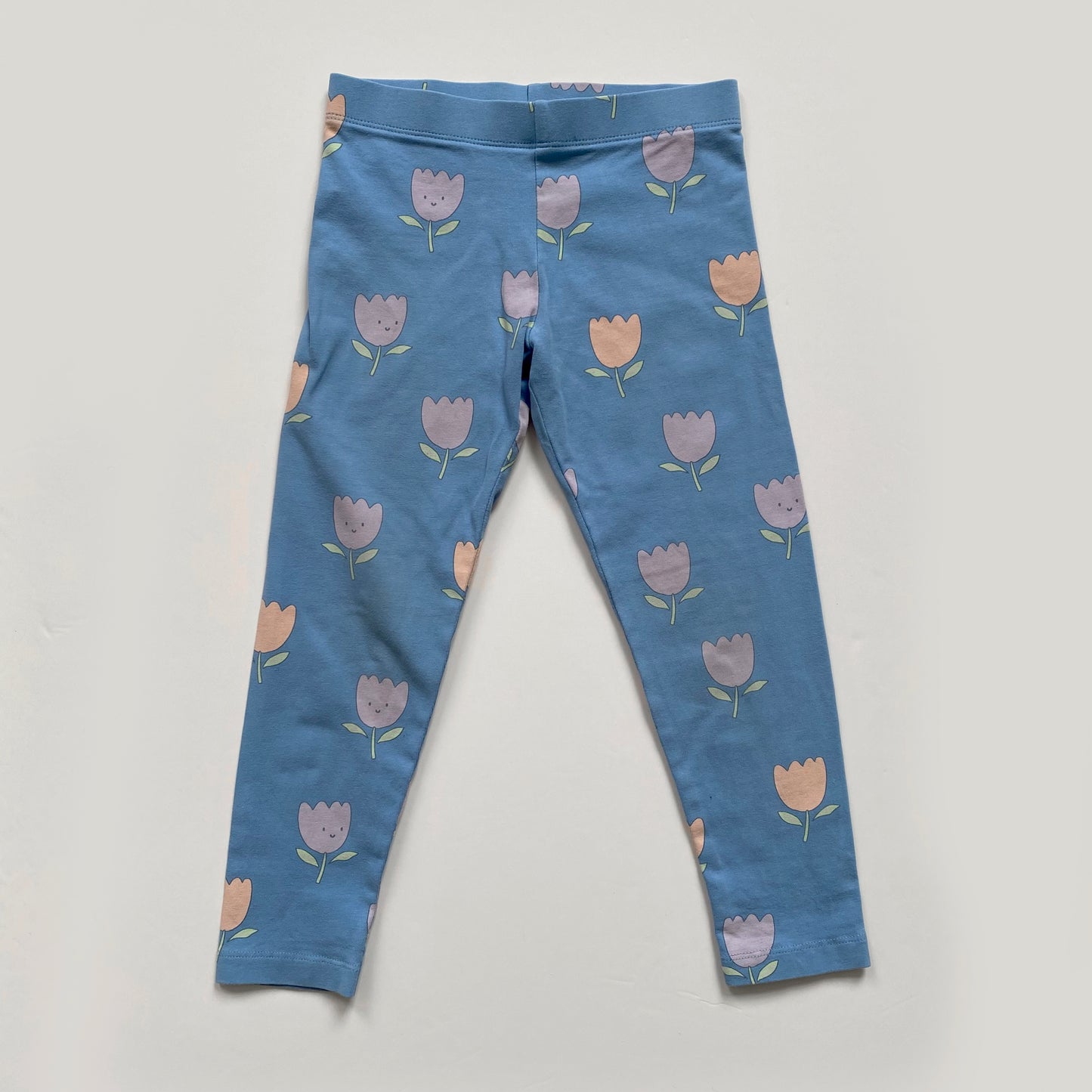 3-4Y M&S blue floral leggings