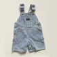 2Y Oshkosh hickory stripe short denim dungarees