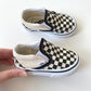 Vans checkerboard slip on black UK size 4