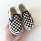 Vans checkerboard slip on black UK size 4