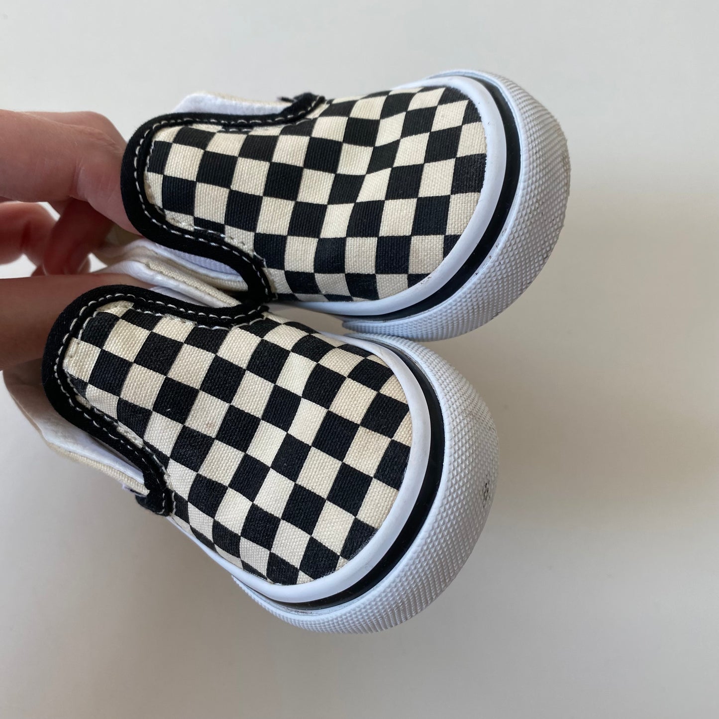 Vans checkerboard slip on black UK size 4