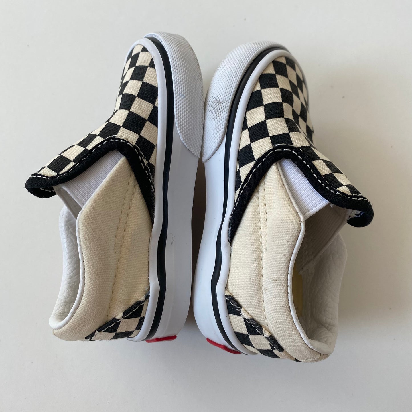 Vans checkerboard slip on black UK size 4