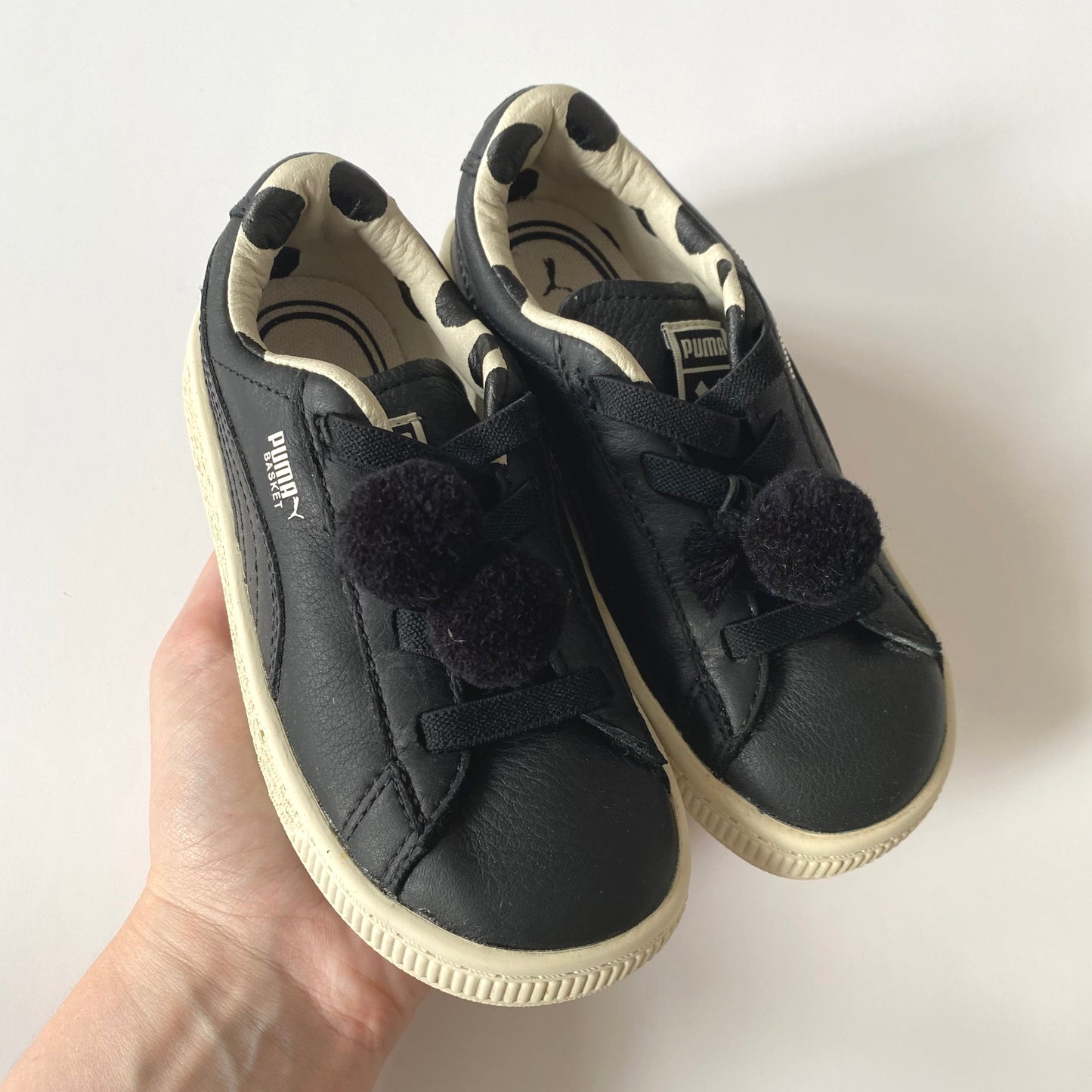 Puma x Tiny Cottons basket pom pom black trainers UK size 9 boxed