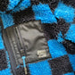 2-4Y H&M blue black checkerboard fleece