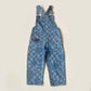 4-5Y Next x Smiley World checkerboard denim dungarees