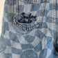 4-5Y Next x Smiley World checkerboard denim dungarees